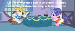 Size: 862x360 | Tagged: safe, edit, edited screencap, screencap, character:cookie crumbles, character:hondo flanks, species:pony, ship:cookieflanks, episode:sisterhooves social, g4, my little pony: friendship is magic, female, male, season 10, shipping, straight