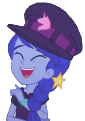 Size: 1436x2048 | Tagged: safe, edit, edited screencap, screencap, g4, my little pony: equestria girls, my little pony:equestria girls, spoiler:eqg series (season 2), background removed, cheering, happy, not a vector, simple background, solo, space camp (character), transparent background