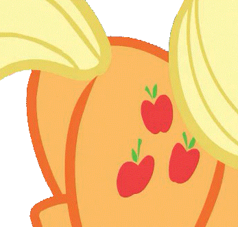 Size: 347x330 | Tagged: safe, edit, edited screencap, screencap, character:applejack, species:earth pony, species:pony, episode:best gift ever, g4, my little pony: friendship is magic, animated, applebutt, background removed, butt, butt only, cropped, cutie mark, female, gif, plot, simple background, solo, transparent background, zoomed in