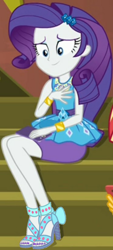 Size: 386x854 | Tagged: safe, edit, screencap, character:rarity, episode:costume conundrum, g4, my little pony: equestria girls, my little pony:equestria girls, spoiler:choose your own ending (season 2), spoiler:eqg series (season 2), bag, clothing, cropped, female, geode of shielding, high heels, legs, magical geodes, nail polish, pencil skirt, sandals, shoes, skirt, solo, toenails