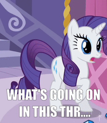 Size: 346x395 | Tagged: safe, edit, edited screencap, screencap, character:rarity, episode:sisterhooves social, g4, my little pony: friendship is magic, abandon thread, animated, caption, cropped, female, gif, image macro, marshmelodrama, rarity being rarity, reaction image, screaming, solo, text, what's going on in this thread