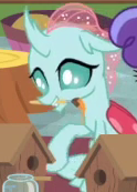 Size: 124x173 | Tagged: safe, edit, edited screencap, screencap, character:ocellus, species:changedling, species:changeling, species:reformed changeling, spoiler:interseason shorts, bird house, classroom, cropped, cute, diaocelles, familiar, ironic, jar, mouth hold, paintbrush, similar, teacher of the month (episode)