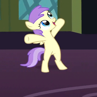 Size: 410x410 | Tagged: safe, edit, edited screencap, screencap, character:alula, character:pluto, species:earth pony, species:pegasus, species:pony, episode:a hearth's warming tail, episode:hearth's warming eve, g4, my little pony: friendship is magic, animated, avatar, bipedal, cartoon physics, christmas, crashed, cropped, crushed, death, gif, holiday, ouch, pluto, present, smashing, solo, square, this ended in death, twitch, twitching