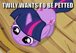 Size: 1243x873 | Tagged: safe, edit, edited screencap, screencap, character:twilight sparkle, character:twilight sparkle (unicorn), species:pony, species:unicorn, episode:magical mystery cure, g4, my little pony: friendship is magic, both cutie marks, bronybait, butt, caption, cropped, cute, dawwww, female, golden oaks library, image macro, overhead view, plot, solo, text, twiabetes, twiglets, twily