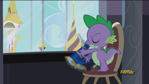 Size: 510x287 | Tagged: safe, edit, screencap, character:spike, episode:princess spike, g4, my little pony: friendship is magic, animated, gif, male, solo