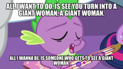 Size: 600x337 | Tagged: safe, edit, edited screencap, screencap, character:rarity, character:spike, character:twilight sparkle, character:twilight sparkle (alicorn), species:alicorn, species:pony, episode:best gift ever, g4, my little pony: friendship is magic, caption, eyes closed, guitar, image macro, meme, musical instrument, playing guitar, playing instrument, solo focus, steven universe, text