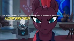 Size: 720x405 | Tagged: safe, edit, edited screencap, screencap, character:fizzlepop berrytwist, character:grubber, character:tempest shadow, my little pony: the movie (2017), spoiler:my little pony movie, duo, overwatch