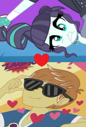 Size: 383x560 | Tagged: safe, edit, edited screencap, screencap, character:coloratura, character:feather bangs, ship:colorabangs, episode:epic fails, episode:friendship math, eqg summertime shorts, g4, my little pony: equestria girls, my little pony:equestria girls, female, male, shipping, shipping domino, straight