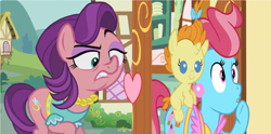 Size: 1900x940 | Tagged: safe, edit, edited screencap, screencap, character:cup cake, character:spoiled rich, episode:baby cakes, episode:crusaders of the lost mark, g4, my little pony: friendship is magic, female, heart, infidelity, lesbian, shipping, shipping domino, spoiledcake