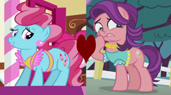 Size: 1900x1056 | Tagged: safe, edit, edited screencap, screencap, character:cup cake, character:spoiled rich, episode:baby cakes, episode:crusaders of the lost mark, g4, my little pony: friendship is magic, female, heart, infidelity, lesbian, shipping, shipping domino, spoiledcake