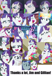 Size: 2948x4280 | Tagged: safe, edit, edited screencap, screencap, character:rarity, character:twilight sparkle, character:twilight sparkle (alicorn), species:alicorn, species:dragon, species:pony, species:unicorn, episode:dragon dropped, g4, my little pony: friendship is magic, and then there's rarity, bipedal, bipedal leaning, collage, faec, female, leaning, male, mare, marshmelodrama, messy mane, solo focus, wat