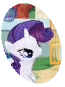 Size: 93x123 | Tagged: safe, edit, edited screencap, screencap, character:rarity, species:pony, species:unicorn, animated, cropped, gif