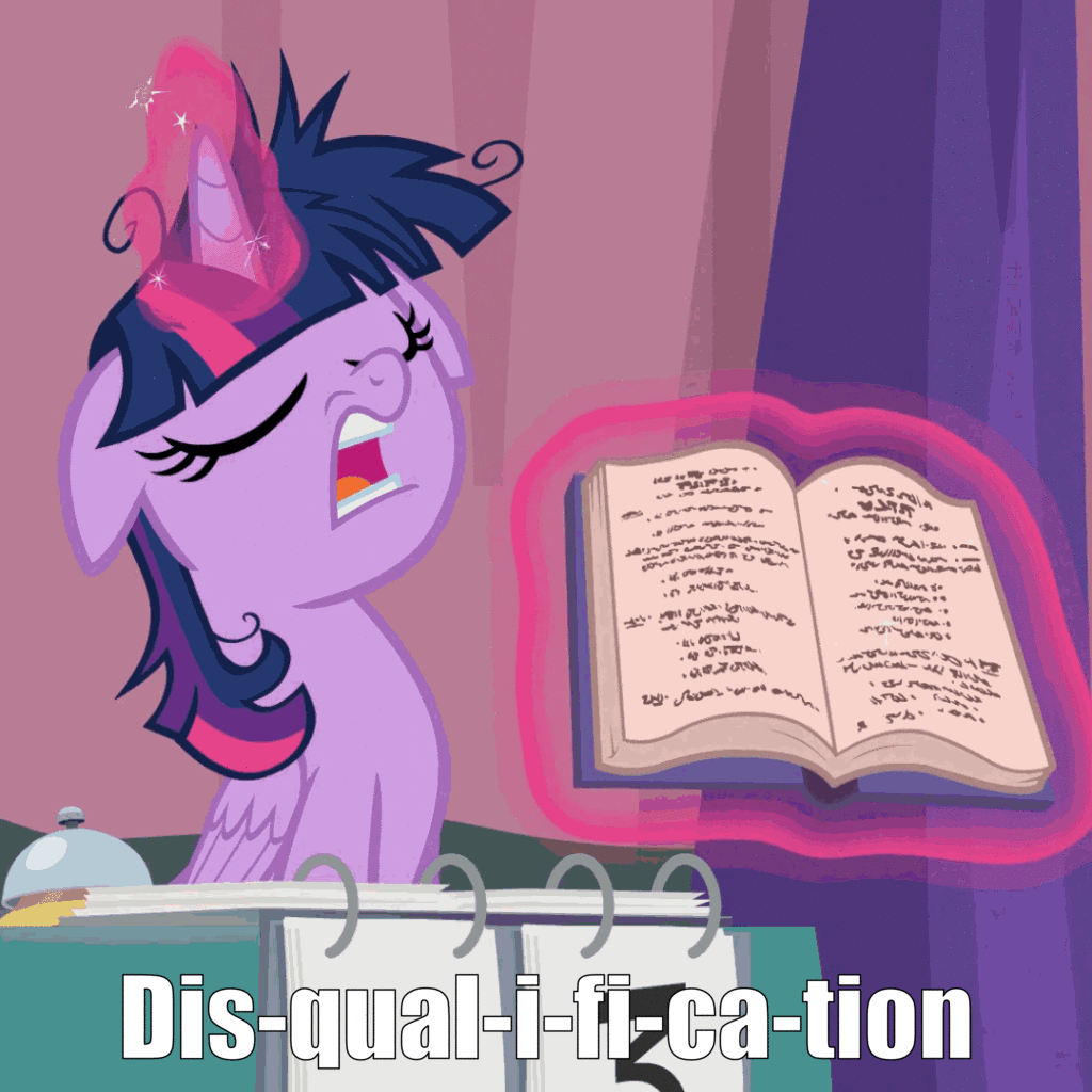 Size: 1024x1024 | Tagged: safe, edit, edited screencap, screencap, character:twilight sparkle, character:twilight sparkle (alicorn), species:alicorn, species:pony, episode:a trivial pursuit, g4, my little pony: friendship is magic, animated, book, caption, cropped, faec, floppy ears, gif, glowing horn, horn, image macro, magic, meme, messy mane, rules lawyer, rules prosecutor, telekinesis, text, twilight snapple, twilighting, written equestrian