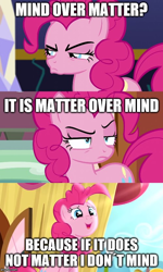 Size: 500x836 | Tagged: safe, edit, edited screencap, screencap, character:pinkie pie, species:pony, episode:p.p.o.v. (pony point of view), episode:pinkie pride, episode:the one where pinkie pie knows, g4, my little pony: friendship is magic, caption, image macro, meme, text