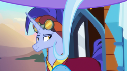 Size: 1280x720 | Tagged: safe, edit, edited screencap, screencap, character:hoo'far, character:trixie, ship:trixfar, episode:on the road to friendship, female, male, offscreen character, pov, shipping, straight