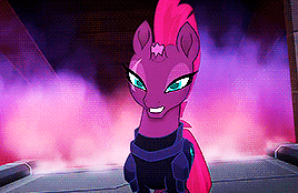 Size: 268x174 | Tagged: safe, edit, edited screencap, screencap, character:tempest shadow, species:pony, species:unicorn, my little pony: the movie (2017), animated, armor, broken horn, cropped, female, gif, gif for breezies, horn, mare, picture for breezies