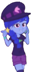 Size: 932x2048 | Tagged: safe, edit, edited screencap, screencap, g4, my little pony: equestria girls, my little pony:equestria girls, spoiler:eqg series (season 2), background removed, backstage pass, low quality, phone, simple background, solo, space camp (character), transparent background