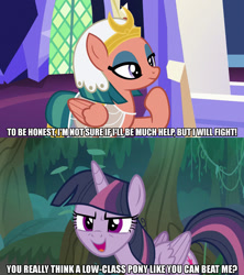 Size: 1280x1440 | Tagged: safe, edit, edited screencap, screencap, character:mean twilight sparkle, character:somnambula, species:alicorn, species:pegasus, species:pony, episode:shadow play, episode:the mean 6, g4, my little pony: friendship is magic, caption, clone, female, image macro, mare, meme, text