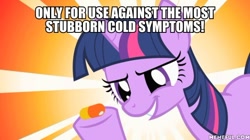 Size: 600x337 | Tagged: safe, edit, edited screencap, screencap, character:twilight sparkle, episode:a bird in the hoof, g4, my little pony: friendship is magic, caption, female, image macro, meme, osmosis jones, pill, solo, text