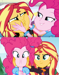 Size: 678x866 | Tagged: safe, edit, screencap, character:pinkie pie, character:sunset shimmer, equestria girls:mirror magic, equestria girls:sunset's backstage pass, g4, my little pony: equestria girls, my little pony:equestria girls, spoiler:eqg series (season 2), spoiler:eqg specials, cheeks, touching face
