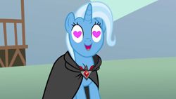 Size: 1136x640 | Tagged: safe, edit, edited screencap, screencap, character:trixie, episode:magic duel, g4, my little pony: friendship is magic, alicorn amulet, female, heart eyes, solo, want it need it, wingding eyes
