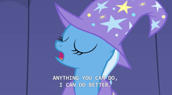 Size: 2048x1134 | Tagged: safe, edit, edited screencap, screencap, character:trixie, episode:boast busters, g4, my little pony: friendship is magic, anything you can do