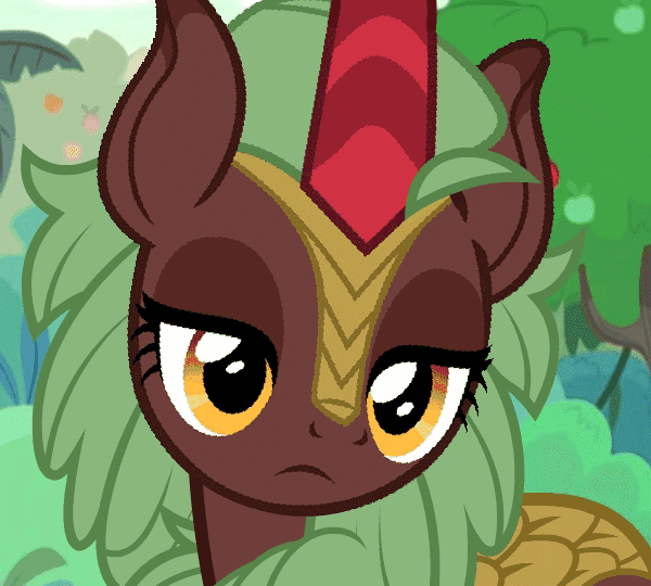 Size: 600x540 | Tagged: safe, edit, edited screencap, screencap, character:cinder glow, character:summer flare, species:kirin, episode:sounds of silence, g4, my little pony: friendship is magic, adoracreepy, animated, background kirin, creepy, cropped, cursed image, cute, do a barrel roll, funny, funny as hell, head spin, head tilt, it begins, meme origin, solo, speen, wat, what has science done, you spin me right round