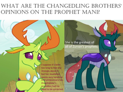 Size: 3081x2304 | Tagged: safe, edit, edited screencap, screencap, character:pharynx, character:prince pharynx, character:thorax, species:changeling, species:reformed changeling, ziragshabdarverse, episode:to change a changeling, episode:triple threat, g4, my little pony: friendship is magic, changedling brothers, exploitable meme, manichaeism, mario brothers' views, meme, ponified meme