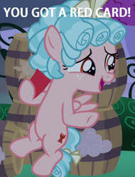 Size: 544x716 | Tagged: safe, edit, edited screencap, screencap, character:cozy glow, episode:the summer sun setback, g4, my little pony: friendship is magic, cropped, female, meme, red card, solo