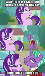 Size: 500x843 | Tagged: safe, edit, edited screencap, screencap, character:firelight, character:starlight glimmer, episode:the parent map, g4, a challenger appears, caption, comic, duo, father and child, father and daughter, female, image macro, male, screencap comic, squishy cheeks, text