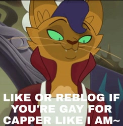 Size: 800x819 | Tagged: safe, edit, edited screencap, screencap, character:capper dapperpaws, species:anthro, my little pony: the movie (2017), cropped, description is relevant, homosexuality, meme, personal, solo, stupid sexy capper, unf