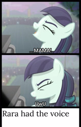 Size: 1920x3016 | Tagged: safe, edit, edited screencap, screencap, character:coloratura, species:earth pony, species:pony, episode:the mane attraction, g4, my little pony: friendship is magic, bohemian rhapsody, eyes closed, female, freddie mercury, happy, meme, musical instrument, piano, ponified meme, queen (band), rara, singing, smiling, solo, song, text, the magic inside, uwu