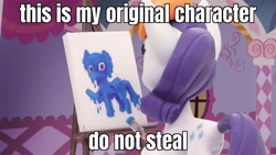 Size: 1920x1080 | Tagged: safe, edit, edited screencap, screencap, character:rainbow dash, character:rarity, species:pony, my little pony: stop motion short, my little pony:pony life, butt, caption, do not steal, female, image macro, mare, meme, painting, plot, rarity's paintful pony portrait, text