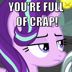 Size: 646x647 | Tagged: safe, edit, edited screencap, screencap, character:starlight glimmer, episode:shadow play, g4, my little pony: friendship is magic, caption, cropped, female, image macro, solo, text