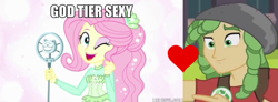 Size: 779x286 | Tagged: safe, edit, edited screencap, screencap, character:fluttershy, character:sandalwood, episode:so much more to me, equestria girls:equestria girls, g4, my little pony: equestria girls, my little pony:equestria girls, sandalshy, shipping, shipping domino, straight