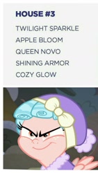 Size: 946x1682 | Tagged: safe, edit, edited screencap, screencap, character:apple bloom, character:cozy glow, character:queen novo, character:shining armor, character:twilight sparkle, episode:frenemies, g4, my little pony: friendship is magic