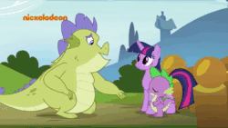 Size: 854x480 | Tagged: safe, edit, edited screencap, screencap, character:sludge, character:spike, character:twilight sparkle, character:twilight sparkle (alicorn), species:alicorn, species:dragon, species:pony, episode:a dog and pony show, episode:father knows beast, g4, my little pony: friendship is magic, animated, big no, crossover, female, i am your father, male, nickelodeon, noooooooo, sound, spike's no, star wars, webm