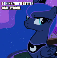 Size: 483x500 | Tagged: safe, edit, edited screencap, screencap, character:princess luna, species:alicorn, species:pony, episode:luna eclipsed, g4, my little pony: friendship is magic, cropped, erykah badu, female, solo, song reference