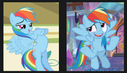 Size: 332x192 | Tagged: safe, edit, screencap, character:rainbow dash, double rainbow, google images