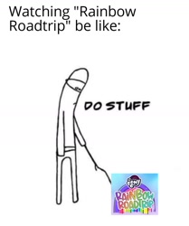 Size: 1060x1265 | Tagged: safe, edit, edited screencap, screencap, friendship is magic: rainbow roadtrip, g4, my little pony: friendship is magic, logo, meme, op is a duck, op is trying to start shit, op isn't even trying anymore, stick