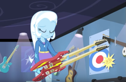 Size: 625x405 | Tagged: safe, edit, edited screencap, screencap, character:trixie, episode:guitar centered, equestria girls:rainbow rocks, g4, my little pony: equestria girls, my little pony:equestria girls, cropped, guitar, musical instrument