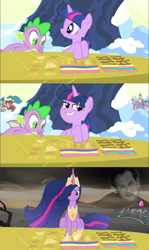 Size: 1440x2416 | Tagged: safe, edit, edited screencap, screencap, character:ocellus, character:smolder, character:spike, character:twilight sparkle, character:twilight sparkle (alicorn), character:yona, species:alicorn, species:changedling, species:changeling, species:dragon, species:human, species:pony, species:reformed changeling, species:unicorn, species:yak, /mlp/, episode:the last problem, episode:winter wrap up, g4, my little pony: friendship is magic, 4chan, gravestone, humor, immortality blues, irl, irl human, josh haber, older, older twilight, op is a duck, op is trying to start shit, photo, princess twilight 2.0, school of friendship, seasonwunner, snow, tree, trolling, twilight will outlive her friends, winged spike