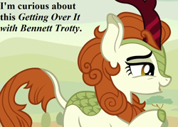 Size: 1008x720 | Tagged: safe, edit, edited screencap, screencap, character:autumn blaze, species:kirin, episode:sounds of silence, g4, my little pony: friendship is magic, awwtumn blaze, cloven hooves, cropped, cute, female, getting over it, leonine tail, raised hoof, solo, speech, talking, this will end in fire, this will end in nirik, this will not end well, uh oh