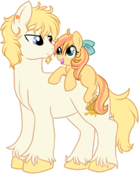 Size: 348x436 | Tagged: safe, artist:lulubell, oc, oc only, species:earth pony, species:pony, siblings, simple background, transparent background