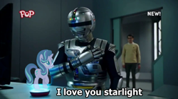 Size: 1274x714 | Tagged: safe, edit, edited screencap, screencap, character:starlight glimmer, spoilers for another series, barely pony related, captain chaku, namesake, pop, pop (tv channel), power rangers, power rangers beast morphers, space sheriff gavan