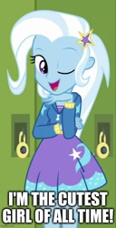 Size: 500x978 | Tagged: safe, edit, edited screencap, screencap, character:trixie, equestria girls:forgotten friendship, g4, my little pony: equestria girls, my little pony:equestria girls, caption, cropped, image macro, meme, text, trixie yells at everything