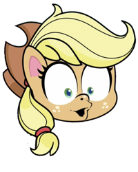 Size: 1455x1823 | Tagged: safe, edit, edited screencap, screencap, character:applejack, species:earth pony, species:pony, episode:the best of the worst, g4.5, my little pony: pony life, my little pony:pony life, spoiler:pony life s01e02, emote, female, pog, simple background, solo, transparent background