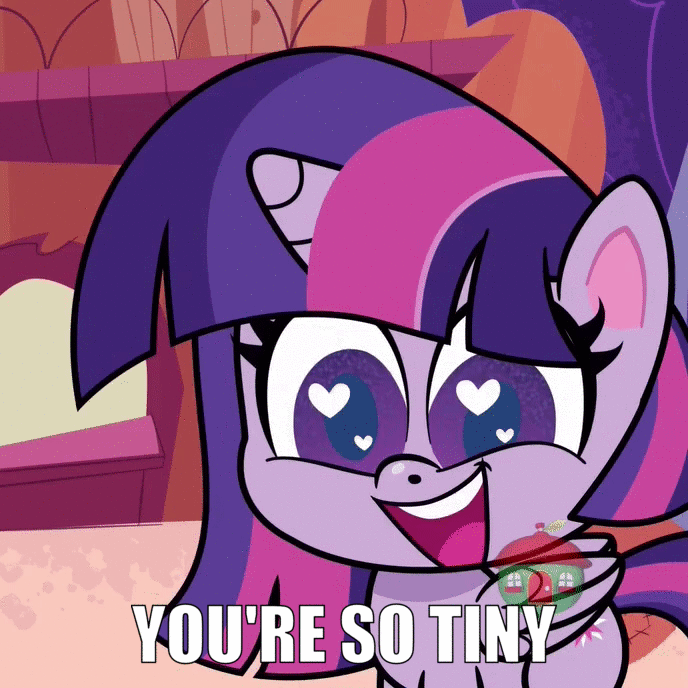 Size: 688x688 | Tagged: safe, edit, edited screencap, screencap, character:twilight sparkle, character:twilight sparkle (alicorn), species:alicorn, species:pony, episode:the best of the worst, g4.5, my little pony: pony life, my little pony:pony life, spoiler:pony life s01e02, animated, caption, cropped, dialogue, eye shimmer, female, gif, heart eyes, image macro, solo, text, treehouse logo, wingding eyes