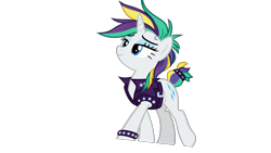 Size: 1920x1080 | Tagged: safe, edit, edited screencap, screencap, character:rarity, alternate hairstyle, not a vector, punk, punkity, simple background, transparent background