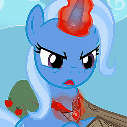 Size: 500x500 | Tagged: safe, edit, edited screencap, screencap, character:trixie, episode:magic duel, g4, my little pony: friendship is magic, alicorn amulet, cropped